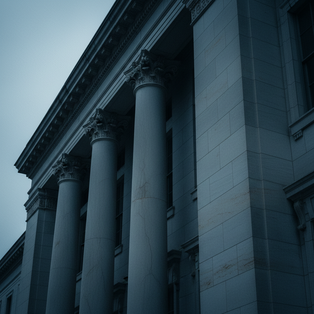 Classical limestone columns